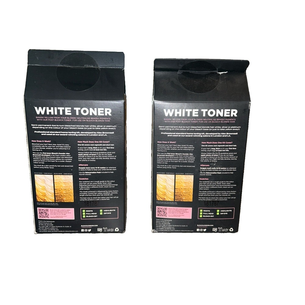 2x Bleach London White Toner Hair Toning Kit Vegan Cruelty Free No Ammonia - Picture 3 of 4